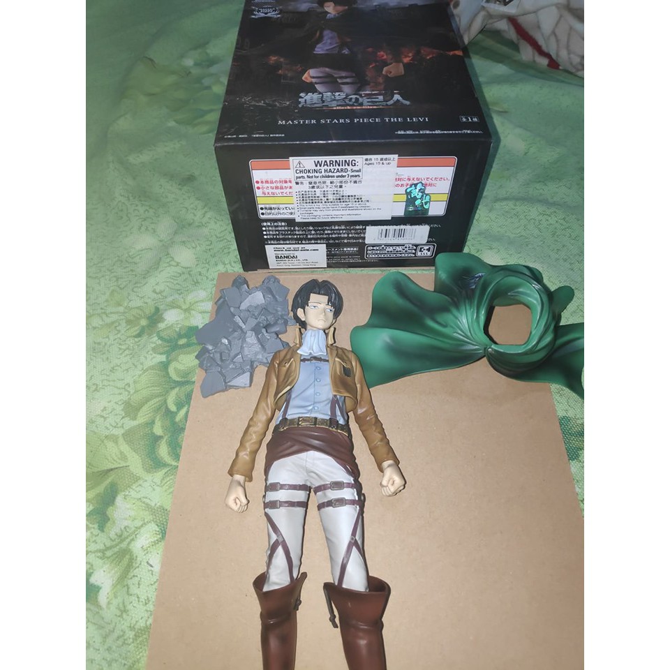 Banpresto Attack On Titan Master Stars Piece Levi With 3d Maneuver Mib Open For Check Shopee Philippines