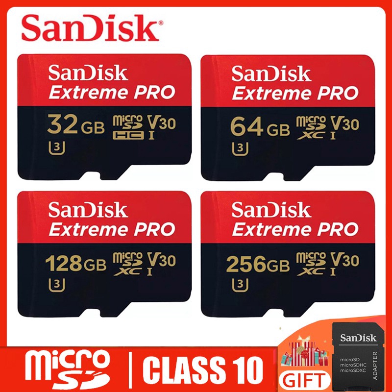  SanDisk  Micro SD  32 64 128 256  512 GB Memori Card  80MB S 