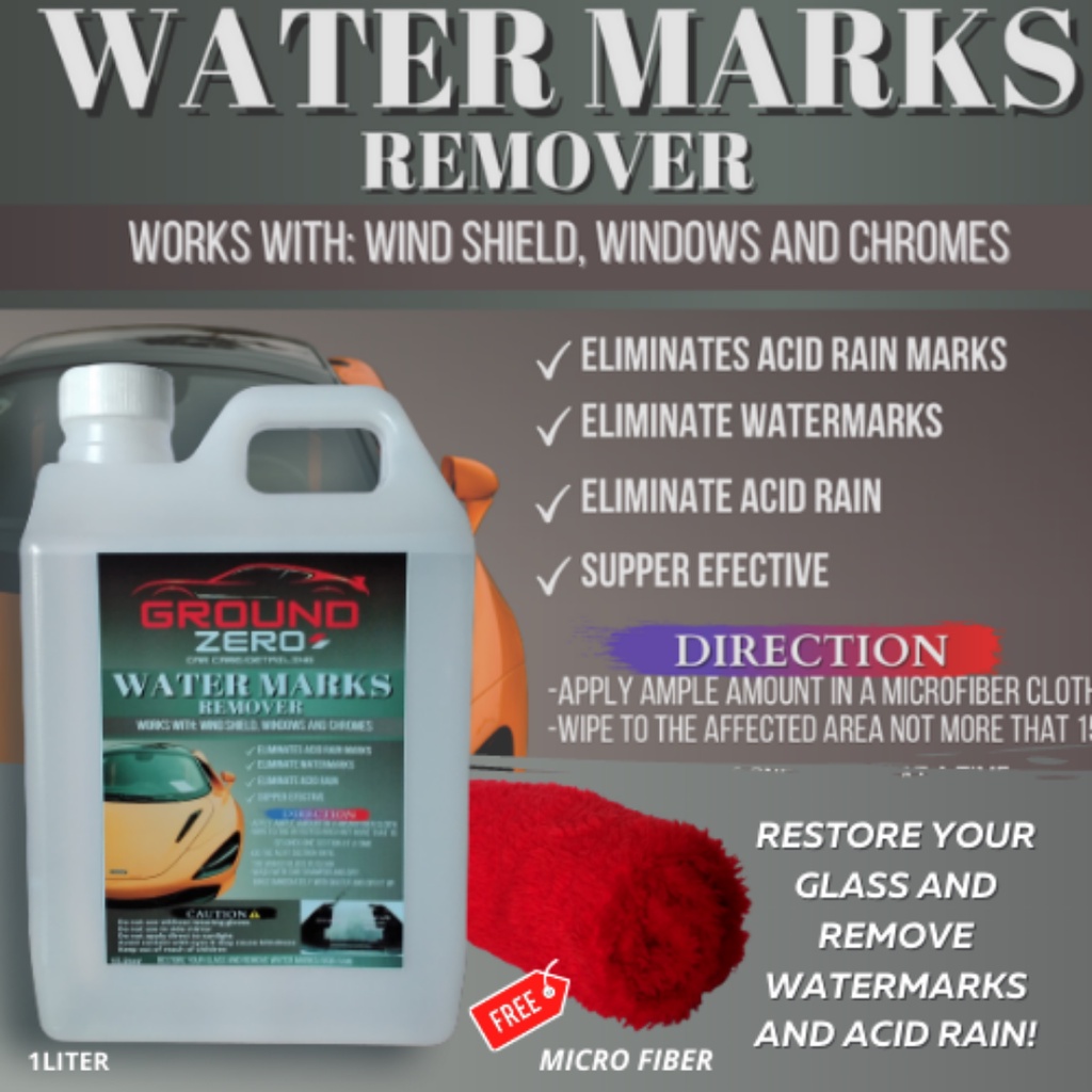 Ground Zero Water Marks Remover Acid Rain Remover 1l Glass Care For Car Windshield Water Marks