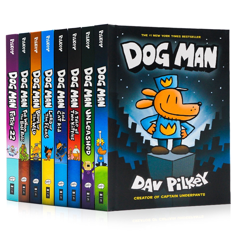 8 Books /Set Dog Man The Epic Collection 16 English Kids Child