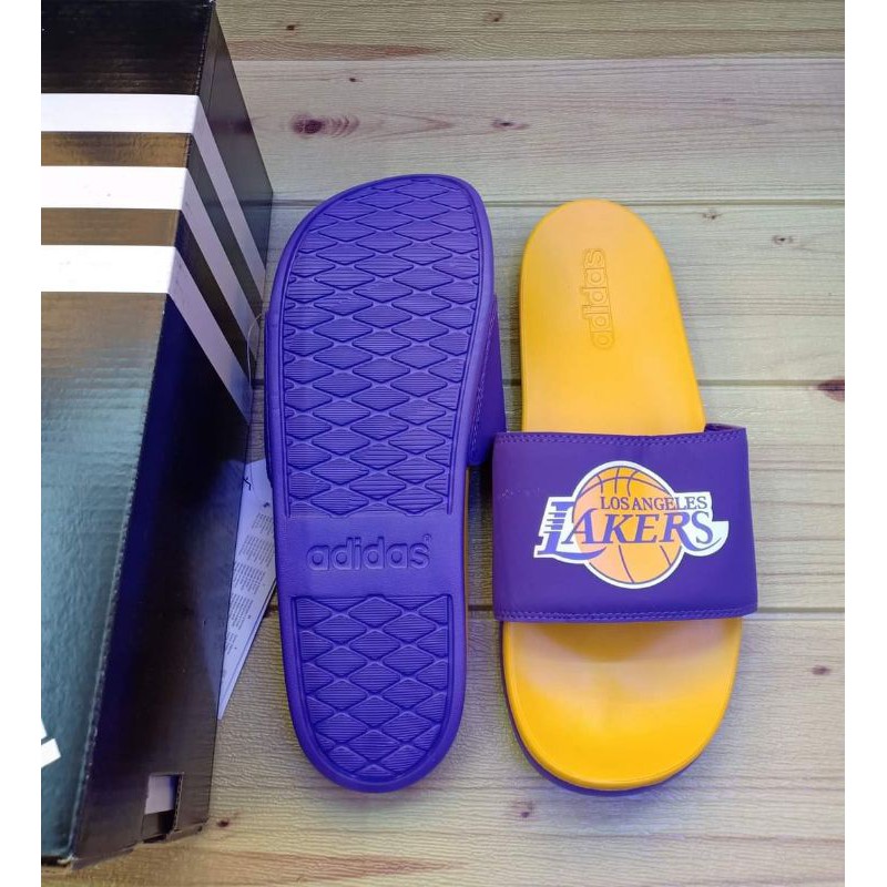 adidas lakers slippers