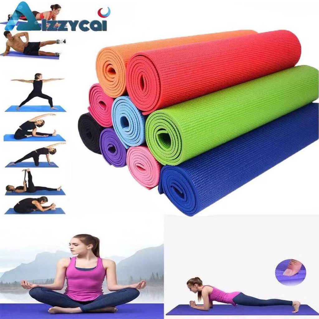 Yoga Mats for Women and Men – Premium TPE Yoga Mat – Non-Slip Pilates Mats  – 7mm Ultra-Thick and Durable Exercise Mat-Monogram thick yoga