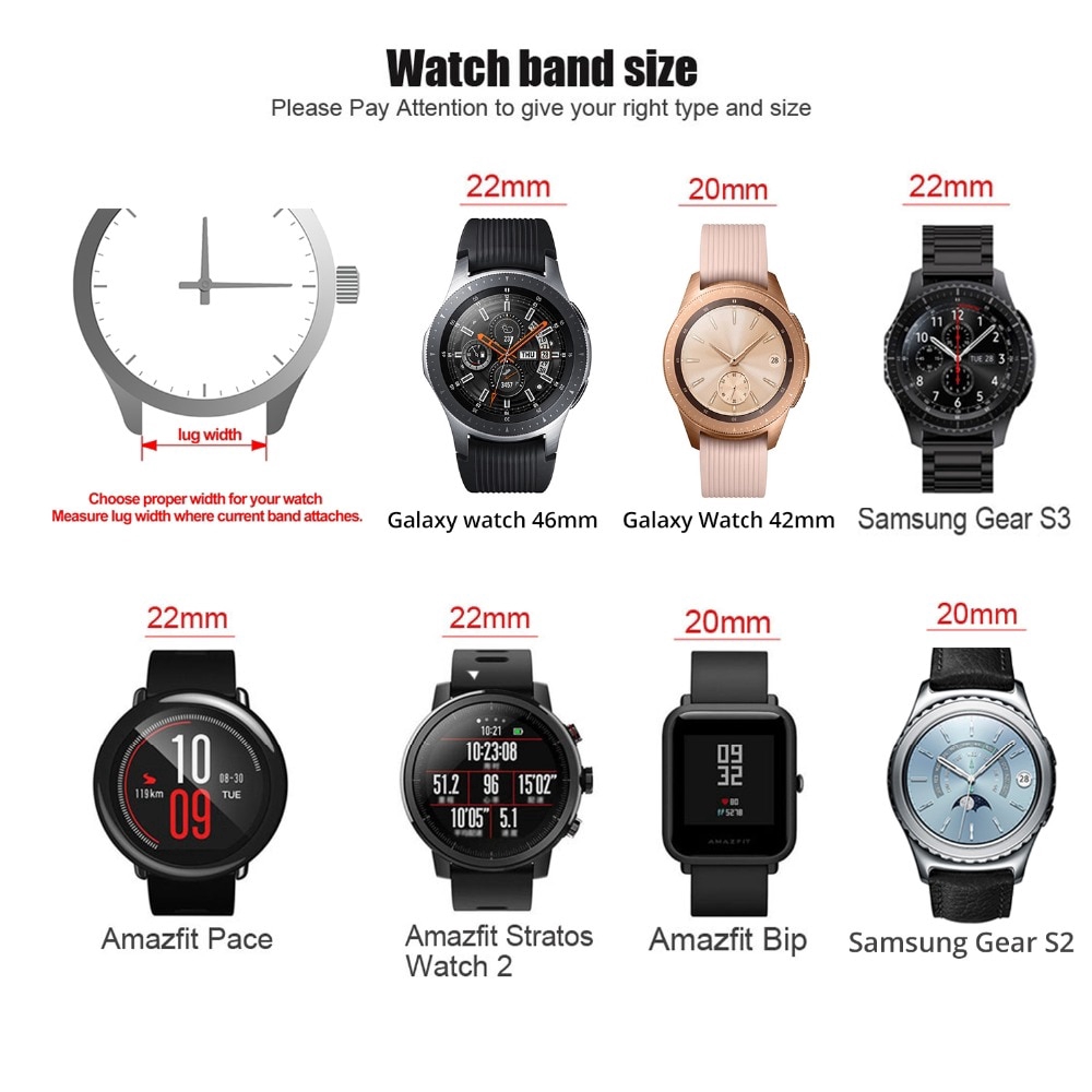 huawei watch gt lug width