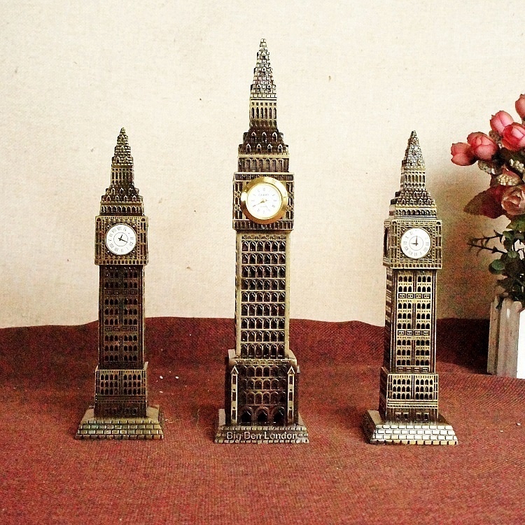 London Big Ben Statue Desk Clock Building Figurine Model Shopee