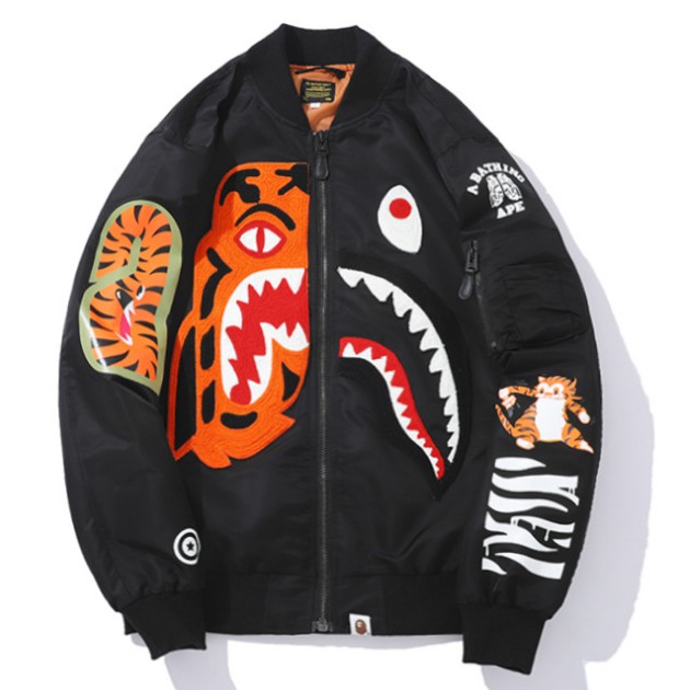 bape shark baseball jacket