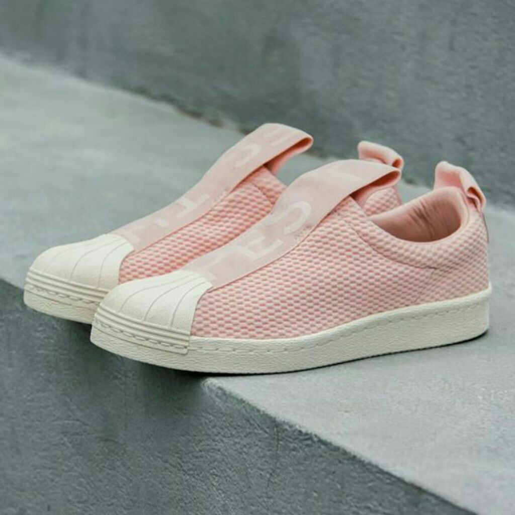 superstar slip on pink