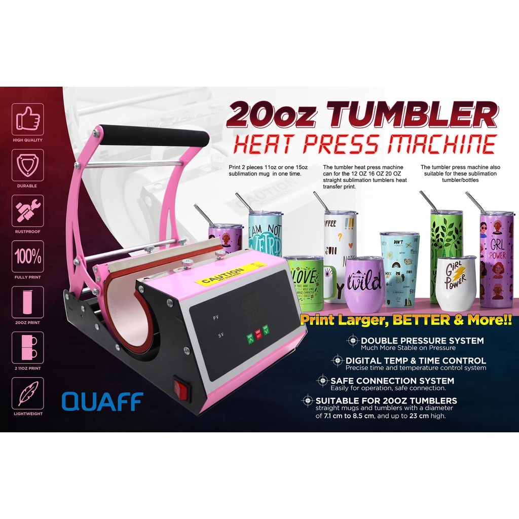 QUAFF Mug Press 20oz Tumbler Heat Press Machine | Shopee Philippines