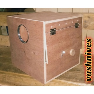 Quality cockatiel nest box with hole guard (12x12x12 )