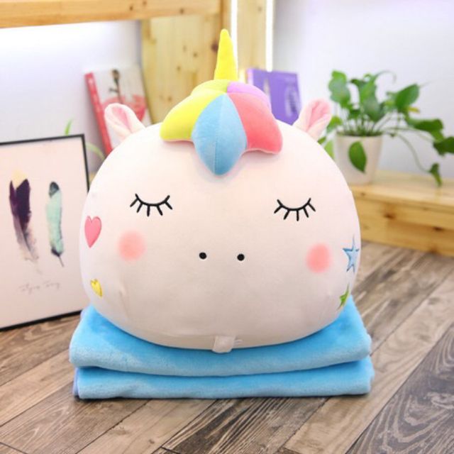 unicorn pillow and blanket