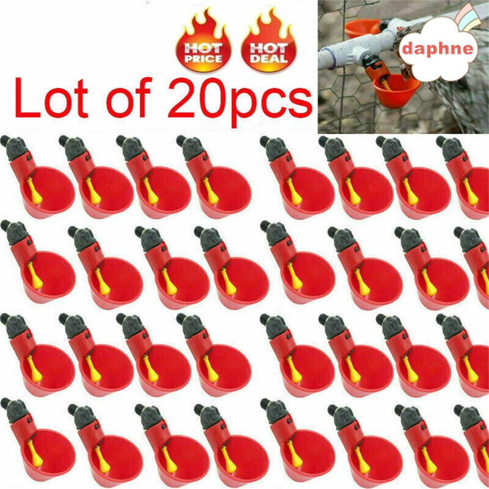 DAPHNE 10/20 Pcs Hot new Plastic Automatic Drinker Quail Plastic Poultry Water Drinking Cups Bird Chicken Coop Feed Farm Fowl Bowl Automatic Chicken Hen #1