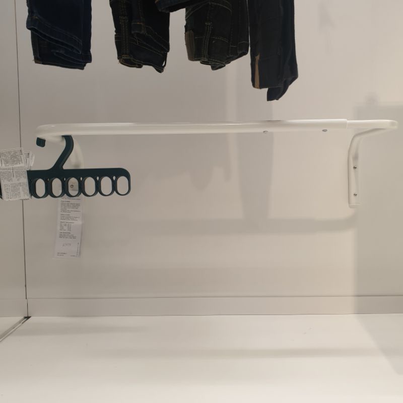 Authentic IKEA Towel Rail Wall Mounted Steel White MULIG Shopee