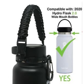 Handle Strap FOR WATER BOTTLE Cord Safety Ropes with Ring Carabiner for ...