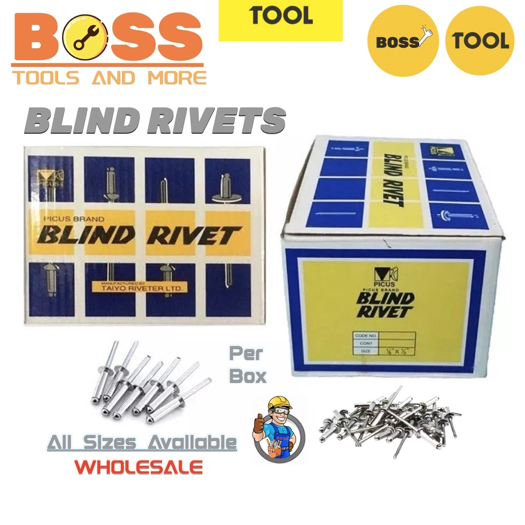 BLIND RIVETS 1 box(All Sizes Available) Shopee Philippines