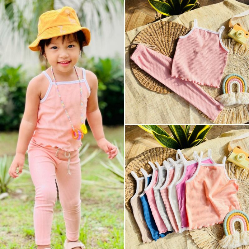 Leggings and Strap for kids Comfy Kids Basic Trendy Clothes / Pambahay ...