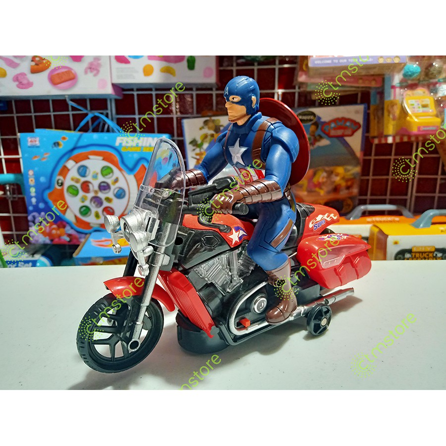 captain america toy with motorcycle