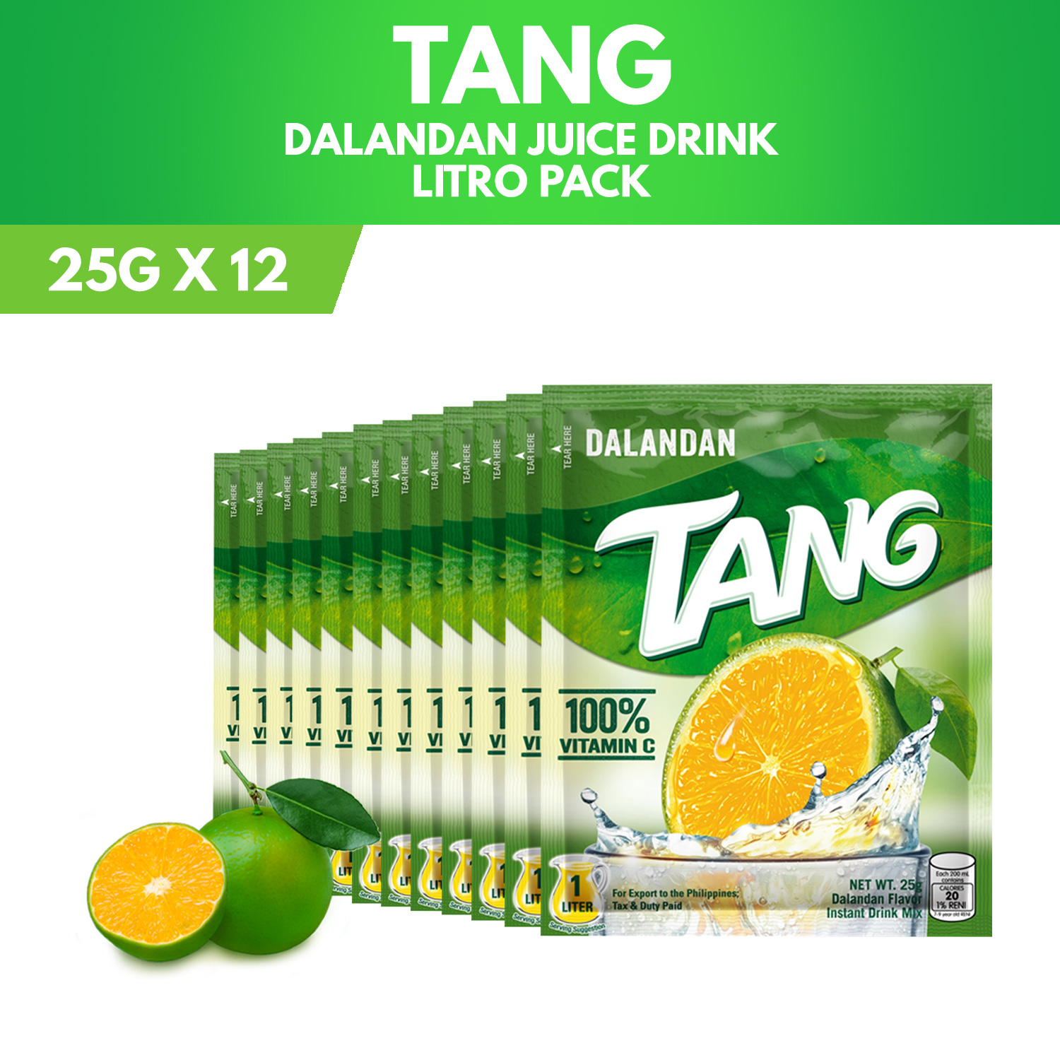Tang Powdered Juice Dalandan Litro 20g Pack of 12 Shopee Philippines