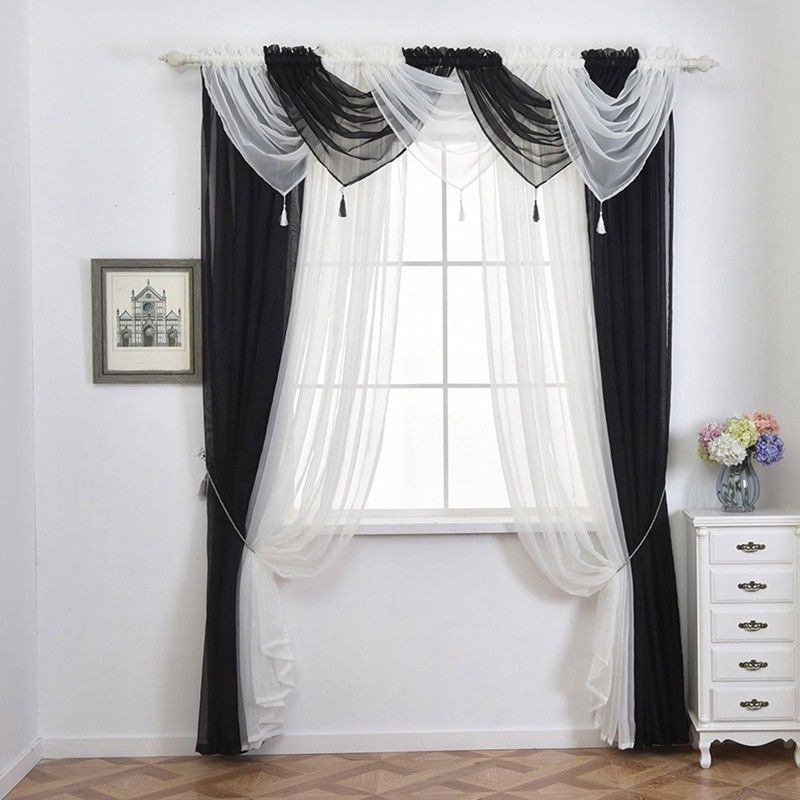 voile swags and curtains
