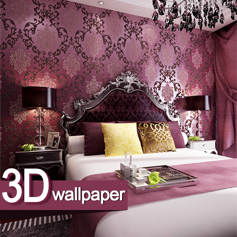 Wallpaper 3D Embossed European Luxury Wall Paper Bedroom Wallpaper Wall  Home Decor Art | Shopee Philippines