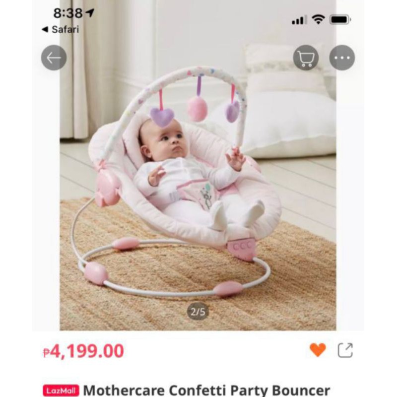 mothercare pink bouncer