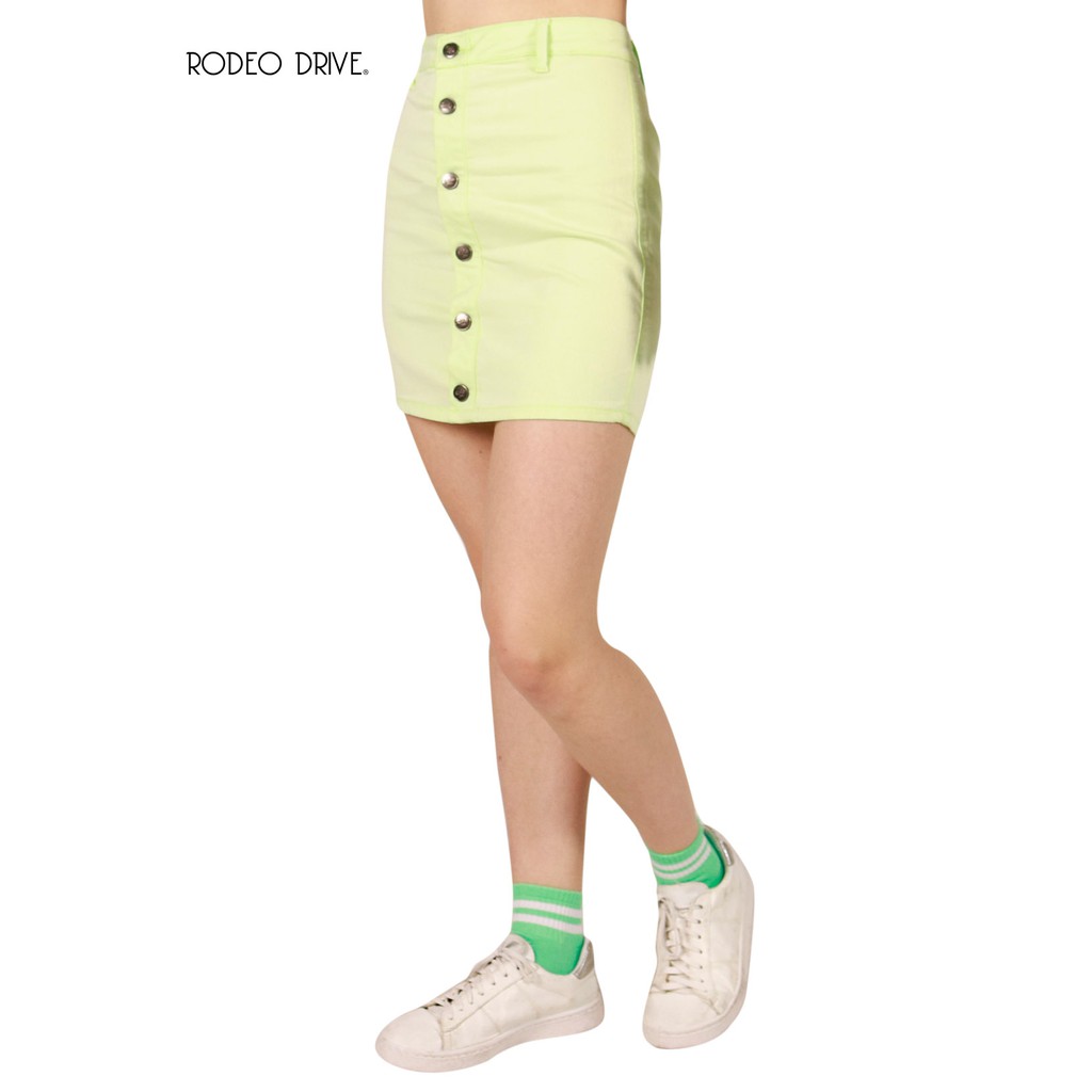 neon high waisted pencil skirt