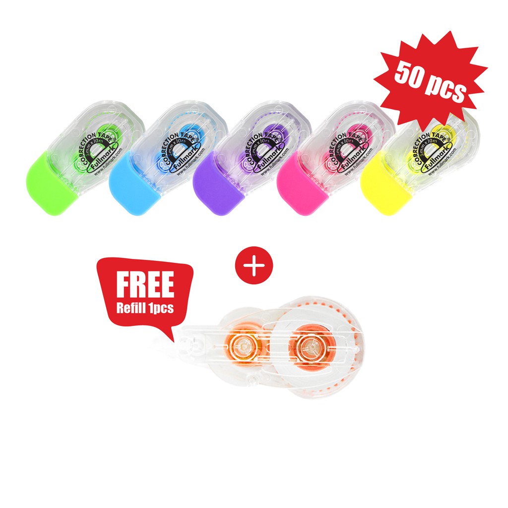 Fullmark Correction Tape - 50 pcs (Model G) | Shopee Philippines