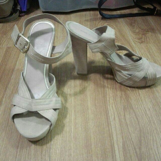 blush platform heels