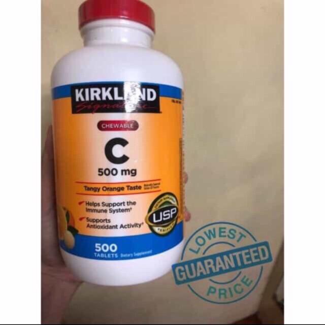 Kirkland Signature Chewable Vitamin C 500mg 500 Tablets Shopee Philippines