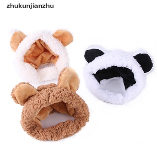 [zhukunjianzhu] Pet Dog Cat Cap Cat Headgear Funny Bear Ears Hat Warm Plush Ears Pet Supplies .