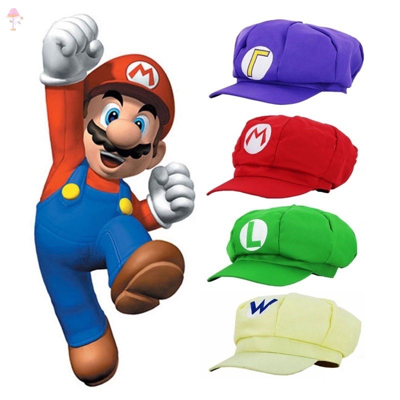 Super Mario Bros Luigi Hat Cap – Fancy Dress Cosplay Costume, Christmas Party Decor, Plush