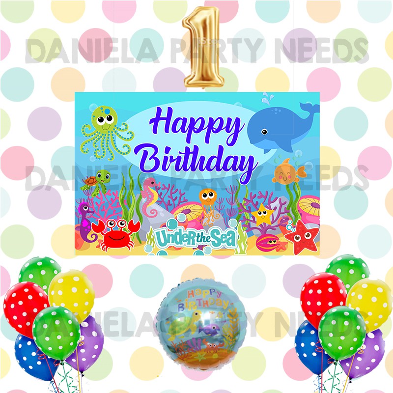 New Under The Sea Theme Party Decoration Set Under The Sea Birthday Party Set Shopee Philippines