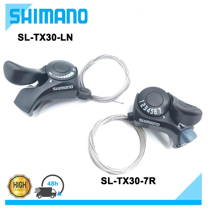 ATRONAW 2 Pcs/Set SHIMANO Shift TX30 Bicycle Thumb Gear Shifter 3x7 ...