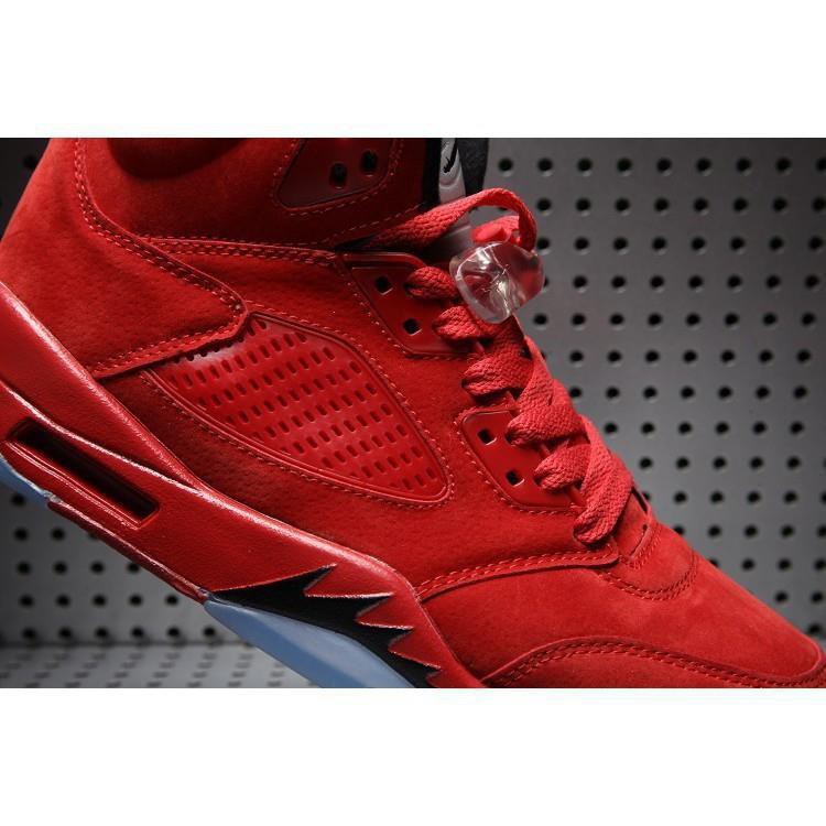 nike air jordan 5 red suede
