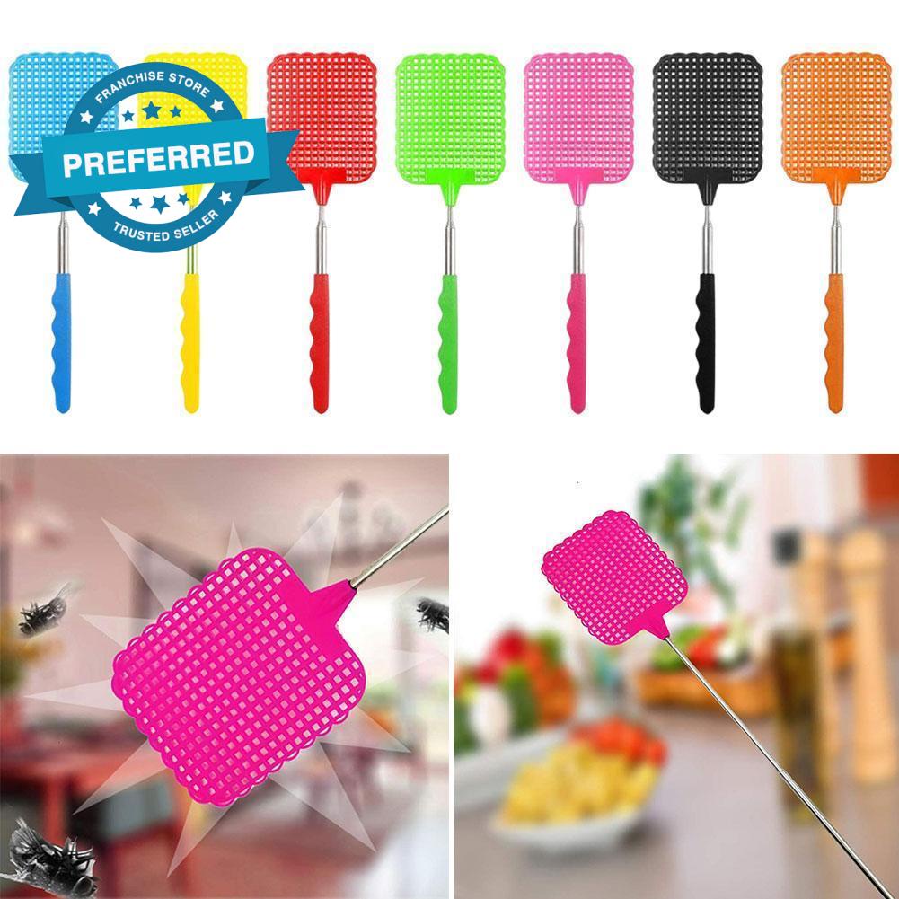 Retractable Plastic Fly Swatter Stainless Steel Lever S6N8 Shopee
