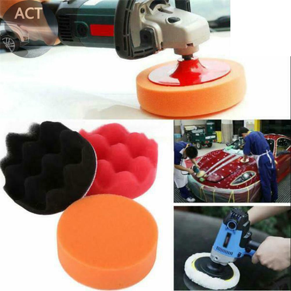 Kimiss 10pcs 7inch Car Polishing Pad Polishing Buffing Waxing Pad Kit Tool For Car Polisher Buffer With Drill Adapter Automotive Car Care