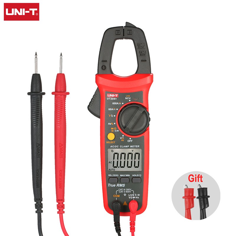 M^S Ready Stock UNIT UT204+ 6000 Counts Digital Clamp Meter True RMS