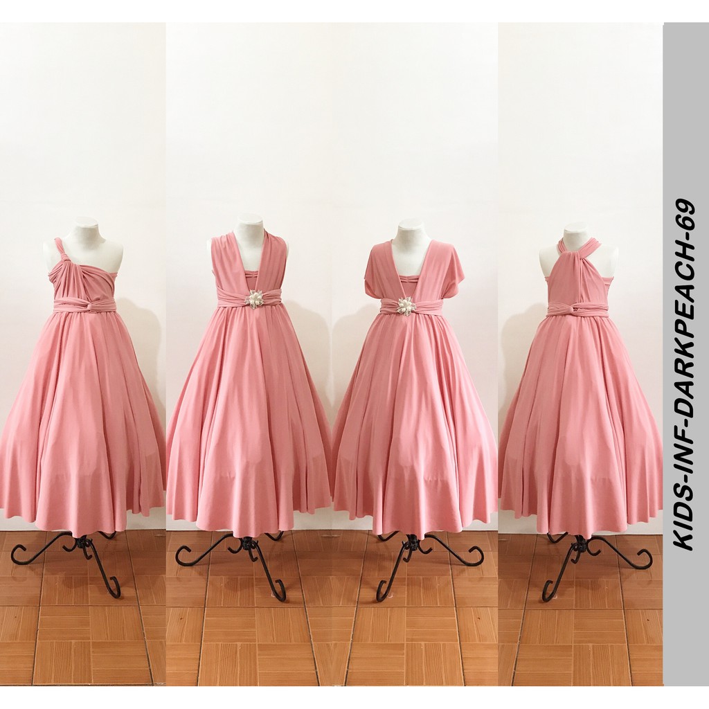 infinity dress color peach