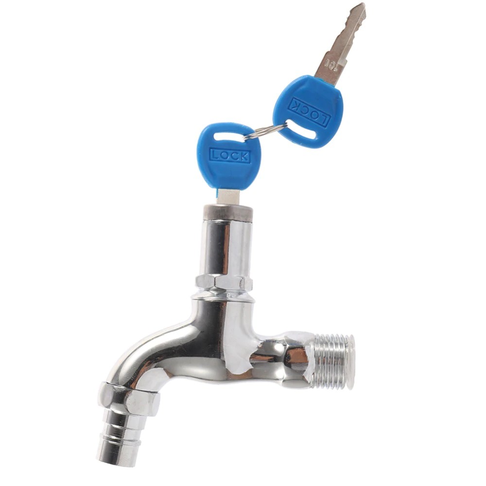 1/2" Thread Alloy Sink Tap Antitheft with key Lock Outdoor Faucet