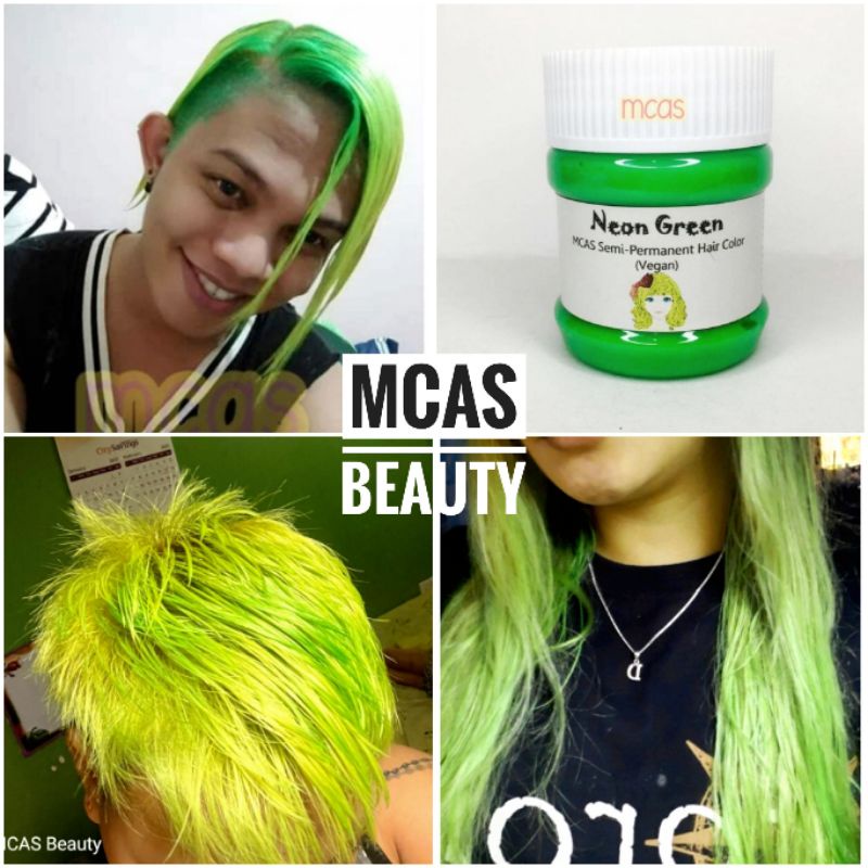 Mcas Neon Green Semi Permanent Hair Color Vegan 150ml Shopee Philippines