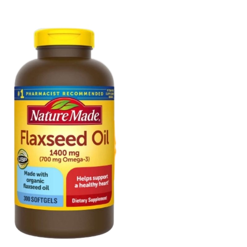 Nature Made Flaxseed Oil 1400 mg Omega 3 Heart Healthy 30 Softgels