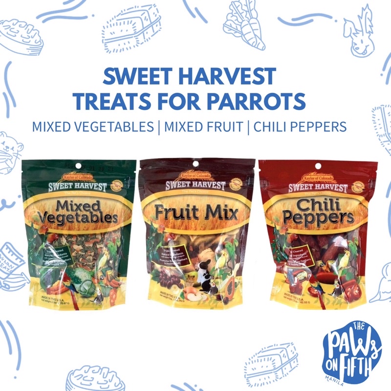 Sweet Harvest Treats (Mixed Vegetables / Fruit Mix / Chili Peppers) for Parrots