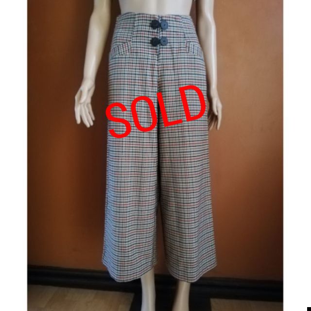 zara checkered pants