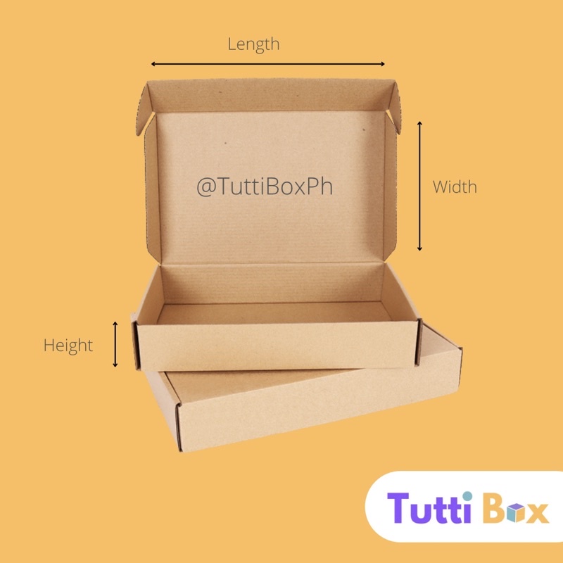 TUTTI BOX - T1/T2/Q6/B5/B9/K1 Kraft Corrugated Mailer Box Carton Packaging (Brown/White)