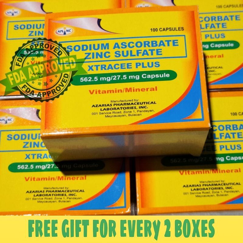 Xtracee Plus Sodium Ascorbate with Zinc Sulfate Xtra Cee 100 Vitamin C