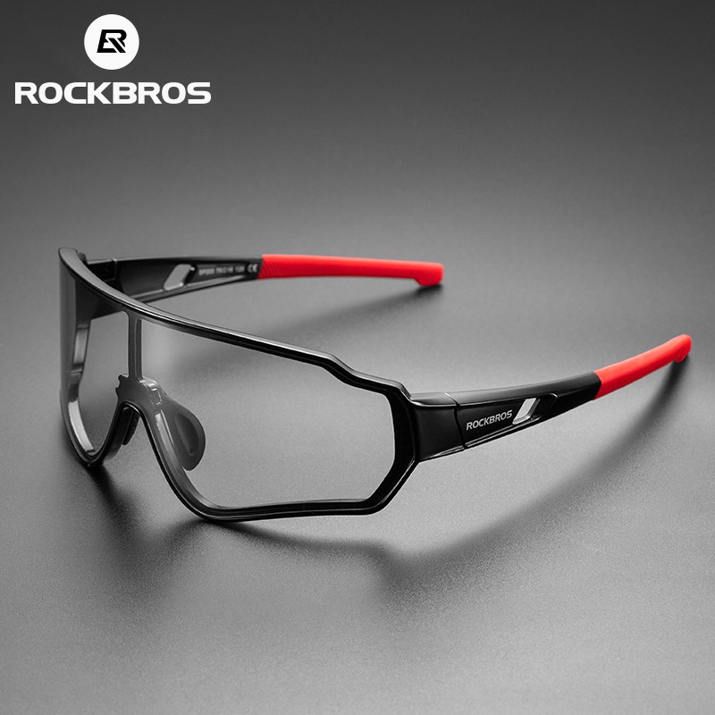 RockBros Cycling Glasses Photochromic Polarized UV400 Goggles Style 1 Black 