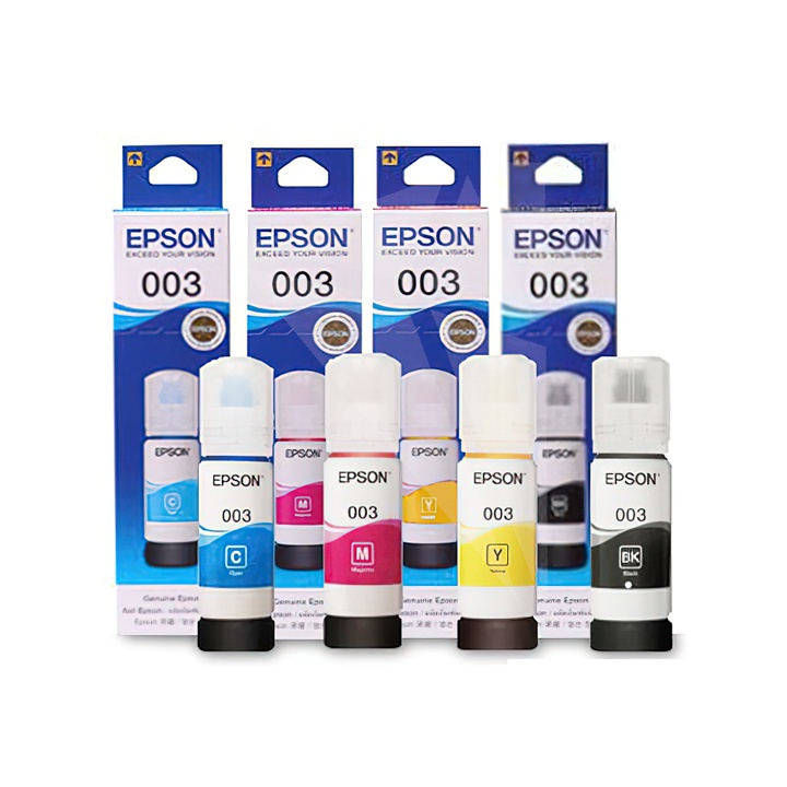 Original Epson 003 Ink Black Cyan Magenta Yellow Set L3110l3150l5190l3210l3216no 9230