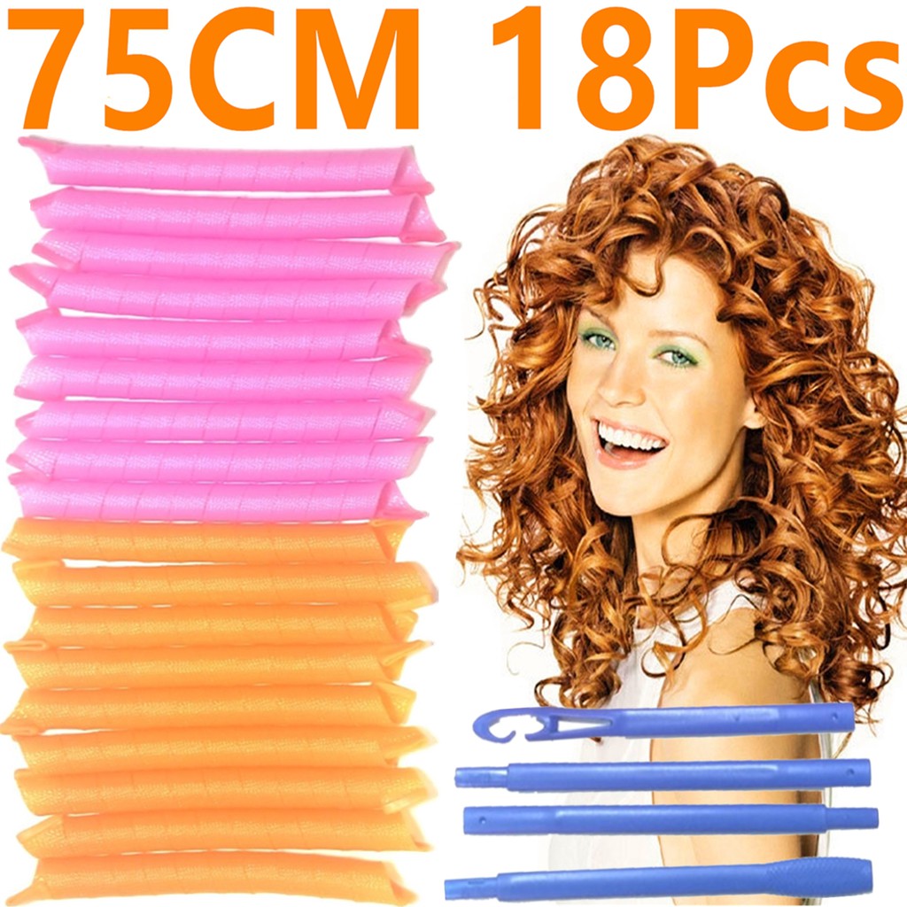 Magic Leverage Hair Curler Spiral Hair Rollers Curl Former 18Pcs/Set |  Shopee Philippines