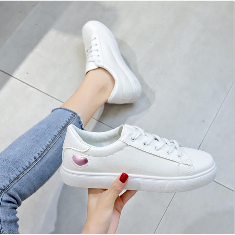 Korean white shoes for women #AX58 | Shopee Philippines