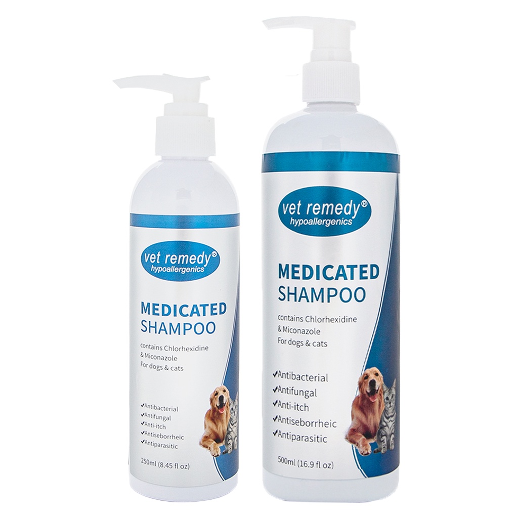 Vet Remedy Medicated Shampoo for Dogs and Cats (prevents itch, wound