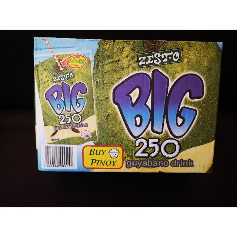 Zesto Big 250 Guyabano Juice Drink 10 Pcs Per Box Authentic Original Shopee Philippines