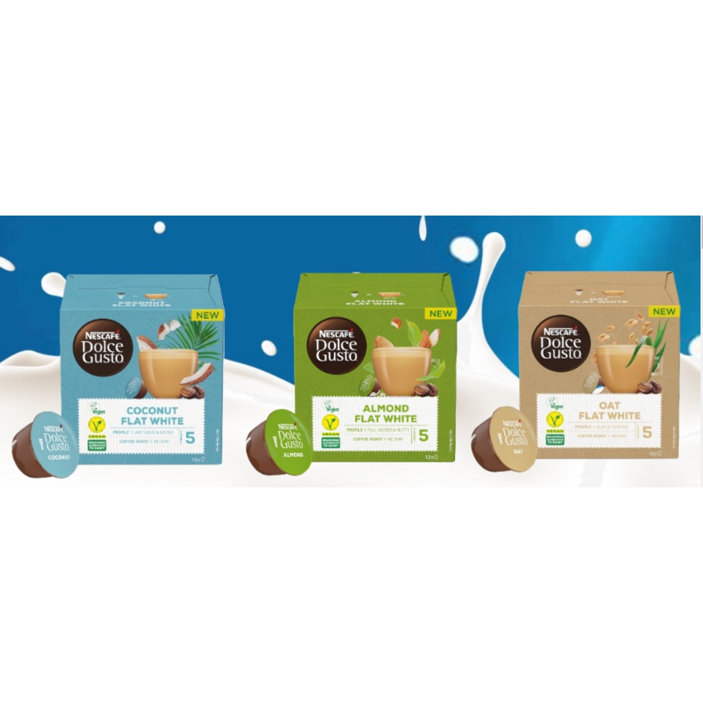 Dolce Gusto Vegan / Plant Based Flat White (Oat, Almond, Coconut
